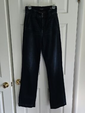 Everly Judy Blue Trouser Wide Leg Jeans Size 3 LONG